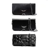 Pochette Rock Swing Your Wings сумка женская сумка через плечо мужская натуральная кожа Zadig Voltaire цепочка-крыло Роскошный модный клатч с клапаном Сумки через плечо5