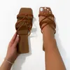 Slippers Women Luxury Sandals Europe Style Square Toe Summer Moccasins