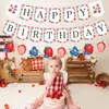 Party Decoration Strawberry Happy Birthday Banner Theme 1st Decorations Berry Sweet Supplies For Girl