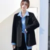 Costumes pour femmes Femmes 2024 Printemps Automne Noir Mi-Longueur Blazers Couleurs Solides Double Boutonnage Costume Plus Taille Style Formel Blazer Boyfriend