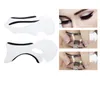 2 peças estênceis de sobrancelha gato olhos esfumaçados maquiagem de olhos modelos de estêncil de cartão novo charme modelador de fundo ferramentas 9913517