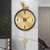 Zegary ścienne Vintage luksusowy zegar cichy cyfrowy metalowy metalowy okrągłe złotą modę RelOJ Pared Decorativo Dekorowanie domu