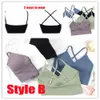 LU ALIGN TANKS BRAS CAMISOLES Cross Beauty Back Instrum Wear Sexy Up Running Pitness Sport Bra Quick Dry Gym Top Lem LL Jogger LU-08 2024