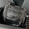 Bolsa de designer de couro de Ysllbag Niki Chain 10A Handbag YSSL ombro de ombro YSSL Mensageiro Underx Oil Wax Skin Skin Crinkled Cowhide Classic Casual Bag Women Women Popular Cros