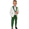 Abiti classici in 3 pezzi Paisley per ragazzi Smoking da ragazzo elegante ed elegante Completo formale per bambini Giacca sportiva Gilet e pantaloni per la festa 240119