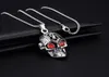 The same kind of men's stainless steel red eye Skull Necklace Alloy does not fade.7983385