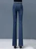 Vintage wysokiej talii dżinsy sprężynne dżinsowe spodnie drukowania pantelones femme duży rozmiar 75 kg rozciągnięcie vaqueros zwyczajny chudy hose 240119