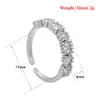 포장 지르콘 꽃잎 꽃 장식품 여성용 고리 유리 가득 채워진 도금 금속 보석 사랑 토큰 약혼 결혼식 피로연 240124