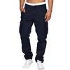 Pantalons pour hommes Cargo décontracté randonnée coupe décontractée pantalon de sport en plein air avec poches bas d'exercice