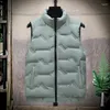 Men's Vests Winter Trend Down Jacket Vest Casual White Duck Outerwear And Women's Couple Solid Color Coat Clothing B12