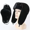 Berets Hohe Qualität 2024 Thermo Winter Faux Pelz Hut Frauen Bomber Hüte Warme Rosa Ski Ohrenklappen Maske Sowjetische Russische Schnee kappe