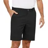 Herren-Shorts, Sommer, Baumwolle und einfarbig, zum Schnüren, lässige Trainingshose für Herren, hohe Taille, offener Gesäßtaschen-Overall mit Memory-Effekt, Größe 9–10