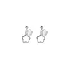 Boucles d'oreilles pendantes en argent Sterling 925, Piercing empilable, goutte, Double fleur, bijoux pour femmes, cartilage creux, prix de gros