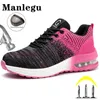 Safety Shoes Men Women Work Safety Boots Steel Toe Shoe Puncture Proof Air Cushion Work Sneakers Light Fashion Work Shoes Unisex 240126