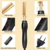 Copper Comb Straightener for Wigs Afro Hair Heating Comb Straightening Brush Electric Pressing Comb Curler Hair Straightener 240119