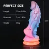 Lichtgevende Dildo Anale Speeltjes voor Vrouwen Mannen Kleurrijke Gloeiende Dildo Penis Enorme Draak Monster Dildo Butt Plug Volwassen Speelgoed 240226