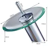 Kitchen Faucets Stainless Steel Waterfall Bathroom Glass Faucet Single Hole Basin Round Creative Art Water Tap With 1/2 Hose