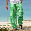 Pantaloni da uomo Pantaloni Summer Beach Coulisse Vita elastica Stampa 3D Strisce Stampe grafiche Geometria Cute House Fascia antiscivolo