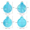 Jewelry Pouches 4Pcs Holographic Silicone Mould Christmas Keychain Resin DIY Epoxy Craft Handmade Making Pendant