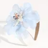 Hårklipp blommor pannband strass couture klänning tillbehör brud brudtärnor bankett elegant