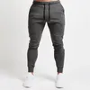 Calças masculinas mens casual jogger algodão carga cordão clout grande e alto dano para homens com punho