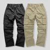 Men's Pants 2024 Spring Summer Casual Cargo Multi-Pockets Loose Outdoor Soft Breathable Straight Trousers Camping Trekking