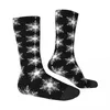 Мужские носки, зимние простые снежинки, мужские, женские, весенние чулки, Harajuku