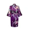 Womens Solid Royan Zijden Gewaad Dames Satijn Pama Lingerie Nachtkleding Kimono Bad Gown Pjs Nachtjapon 17 Kleuren #3699