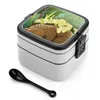 Servies Berennest Dubbellaags Bento Box Lunchsalade Rbstaycay Natuur Dieren Bomen Bos Magische bloemen