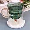 Vinglasglas glas varaktigt dubbel lager kopp hushållsprodukter vatten tecknad dryck kök bar leveranser ins gåva