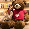 Giant Bear Plush Toys Nieprzepuszczona pusta misia skóry płaszcz miękka skorupa półfinowana prezent urodzinowy lalki 240118