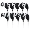 9/10Pcs Tragbare PU Golf Club Eisen Head Covers Schutz Golfplätze Kopf Abdeckung Set Golf Zubehör Golf Putter abdeckung Golf Headcover 240127