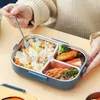 Stainless Steel Lunch Box Leakproof Students 3 Grids Insulation Fresh Container Tableware With Soup Bowl Portable Lunch Boxes 240130