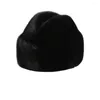 Berets Coldproof Plush Hat Winter Winter Men Fur Fur Shicky Wholedproof Outdoor Fashion Men