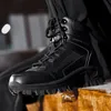 Botas militares de combate para hombres, botas tácticas antideslizantes para exteriores, zapatos de caza para senderismo, tobillo, zapatos militares de combate de fuerza especial para el desierto 240126