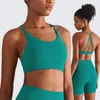 Abbigliamento da yoga Donna Reggiseno sportivo Top Halter Neck Palestra Fitness Canotte Open Back Push Up Gilet da allenamento Indossare Strappy Intimo da corsa imbottito