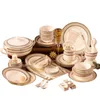 Platos Jingdezhen, vajilla de cerámica, porcelana de hueso de lujo, juego completo para comer, cuenco, juegos de platos combinados europeos