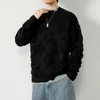 Men's Sweaters Korean Style Autumn Winter High-Quality Fashion Trend Sweater Casual Warm Men Stripe Pattern Size M-3XL