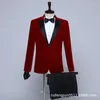 Ternos masculinos moda lazer negócios boutique fino desempenho de palco 2 peça terno calças casual vestido jaqueta casaco blazers calças