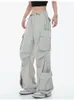 Houzhou harajuku cargo pants womensized techwear hippie aesthetic y2k streetwearヴィンテージポケットワイドレッグズボン女性240123