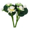 Dekorativa blommor 2 datorer Simulering Lotus Decoration Flower Table Fake Plant Artificial Lifelike