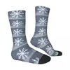 Мужские носки Снежинка, Рождество, мужские, женские, осенние чулки, Harajuku