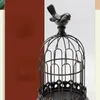 Simple Retro Metal Candle Holder Wrought Iron Bird Cage Ornaments Soft Decorations Romantic Light Dinner Props 240125