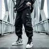 Svarta lastbyxor män hip hop höst harem pant streetwear harajuku jogger tröja bomullsbyxor manliga byxor 240124