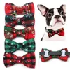 Abbigliamento per cani gratuito 300 pezzi fiocchi di Natale collare rimovibile papillon per animali domestici accessori forniture piccoli papillon