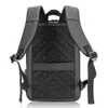 Quality PU Covered Black Gray High School Use 16.5 Inch Travel Business USB Laptop Backpack 240125