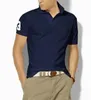Mens Polo Top Tee Short Sleeve T-shirts Big eller Small Horse Plus Size S-6XL Multiple Color Brodery Hommes Classic Business Casual Cotton Bowerable