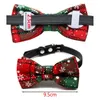 Abbigliamento per cani gratuito 300 pezzi fiocchi di Natale collare rimovibile papillon per animali domestici accessori forniture piccoli papillon