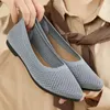 Kadınlar Katı Nefes Alabilir Kafa Sıradan Ayakkabılar Sonbahar Sivri Saçma Uçan Dokuma Konforu Işık Yumuşak Yürüteçler Daireleri Zapatos de Mujer 240126