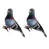 Décorations de jardin 2 pièces figurines décor petite figurine faux oiseau cour ornements de pelouse accessoire en plastique